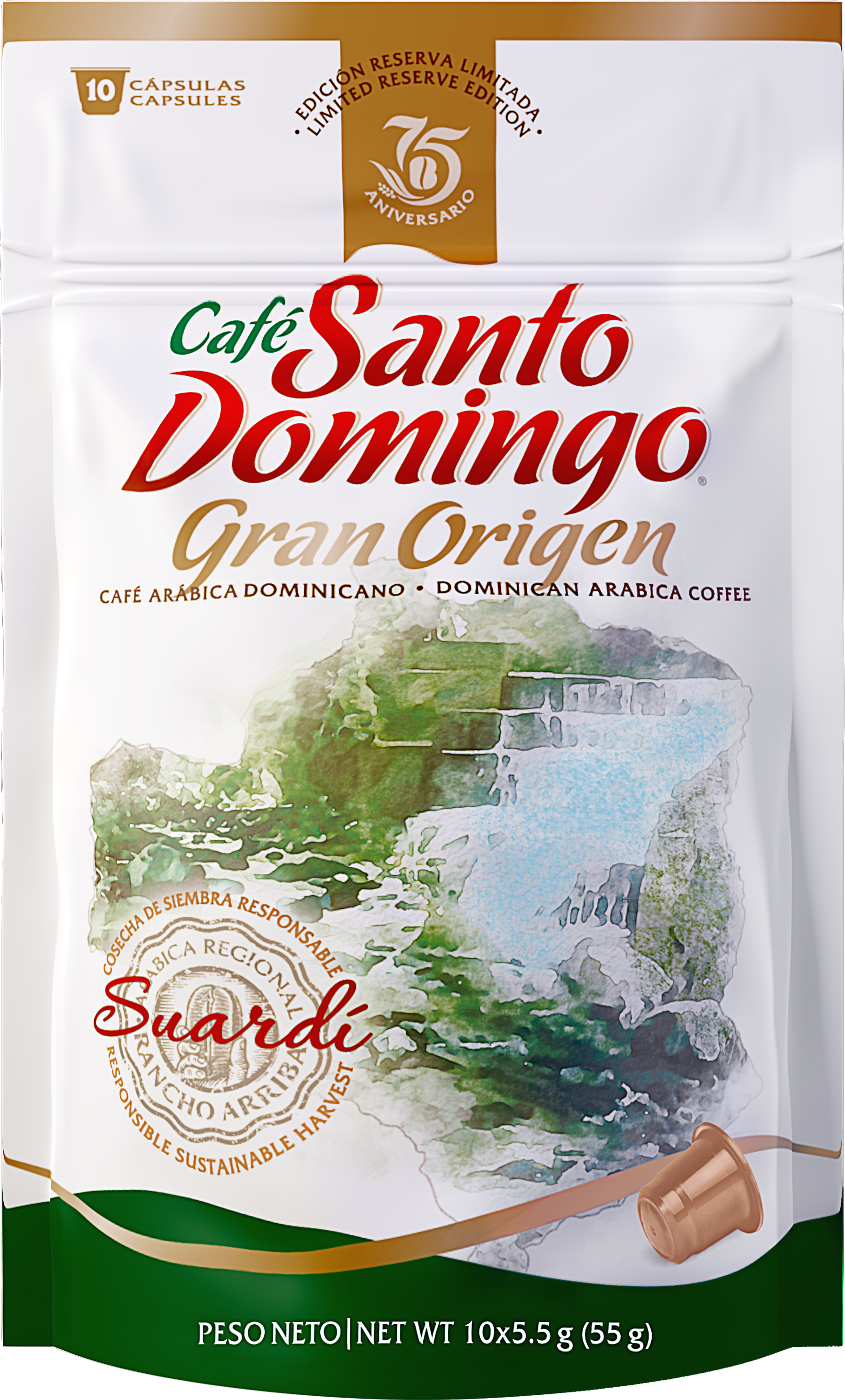 C&aacute;psula de Espresso Caf&eacute; Santo Domingo Gran Origen Suard&iacute; 